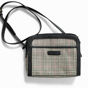 St. John's Bay Plaid Crossbody with Black Trim